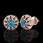 2.01 CTW Fancy Intense Blue Diamond Art Deco Stud - 2