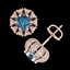 2.01 CTW Fancy Intense Blue Diamond Art Deco Stud - 3