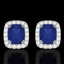 2.50 CTW Sapphire & Micro Pave VS/SI Diamond Halo
