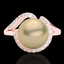 0.27 CTW VS/SI Diamond & Golden Pearl Designer Ring 14K