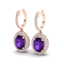 3.50 CTW Amethyst & Micro Pave VS/SI Diamond Earrings