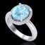 2.50 CTW Aquamarine & Micro Pave VS/SI Diamond Ring