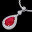 2.75 CTW Ruby & Micro Pave VS/SI Diamond Necklace