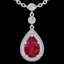 2.75 CTW Ruby & Micro Pave VS/SI Diamond Necklace - 2