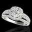 2 CTW H-SI/I Certified Diamond Solitaire Halo Ring 10K