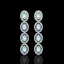 4.68 CTW Aquamarine & Diamond Halo Earrings 10K White