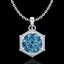 0.82 CTW Fancy Intense Blue Diamond Solitaire Art Deco