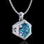 0.82 CTW Fancy Intense Blue Diamond Solitaire Art Deco - 2