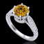 2.2 CTW Intense Fancy Yellow Diamond Engagement Art