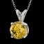 1.21 CTW Certified Intense Yellow SI Diamond Solitaire - 2