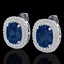 6.30 CTW Sapphire & Micro Pave VS/SI Diamond Halo