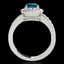 2 CTW SI Certified Blue Diamond Solitaire Halo Ring 10K - 2