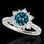 2.19 CTW SI Certified Fancy Blue Diamond Solitaire Halo