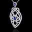 3.50 CTW Tanzanite & Micro VS/SI Diamond Heart Necklace