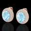 8 CTW Aquamarine & Micro Pave VS/SI Diamond Earrings
