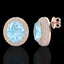 8 CTW Aquamarine & Micro Pave VS/SI Diamond Earrings - 2
