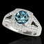 1.65 CTW SI Certified Fancy Blue Diamond Solitaire Halo
