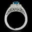 1.65 CTW SI Certified Fancy Blue Diamond Solitaire Halo - 2