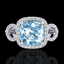3.75 CTW Topaz & Micro VS/SI Diamond Ring 18K White