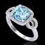 3.75 CTW Topaz & Micro VS/SI Diamond Ring 18K White - 2