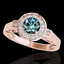 1.75 CTW SI Certified Fancy Blue Diamond Solitaire Halo