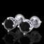 1.5 CTW Fancy Black Diamond Solitaire Art Deco Stud