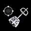 1.5 CTW Fancy Black Diamond Solitaire Art Deco Stud - 3