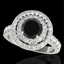 3 CTW Certified VS Black Diamond Solitaire Halo Ring