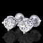 1.5 CTW VS/SI Diamond Solitaire Art Deco Stud Earrings