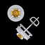 2.09 CTW Intense Fancy Yellow Diamond Art Deco Stud - 3