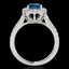 2 CTW SI Certified Blue Diamond Solitaire Halo Ring 10K - 2
