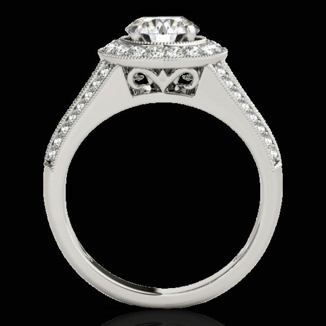 2.17 CTW H-SI/I Certified Diamond Solitaire Halo Ring: REF-371H6A -33976 ---- 2.17 CTW H-SI/I Certified Diamond Solitaire Halo Ring 10K White Gold ---- Luxury Designer Brand Ring Appraised at $20,450 Certificate Number US33976 10k White gold, Ring Size is