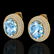 10 CTW Sky Blue Topaz & Micro Pave VS/SI Diamond