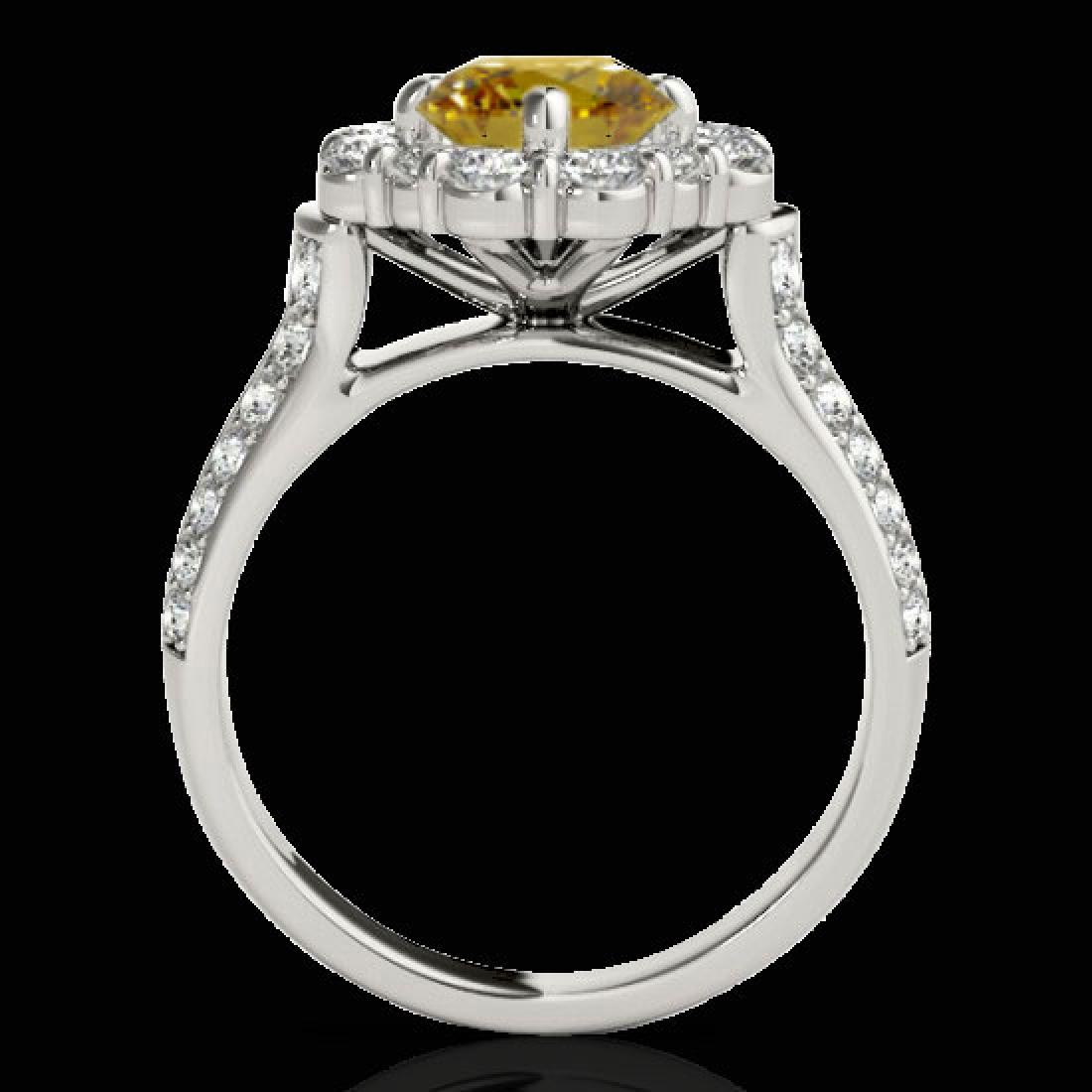 2.81 CTW Certified SI/I Fancy Intense Yellow Diamond: REF-361F8N -33965 ---- 2.81 CTW Certified Si/I Fancy Intense Yellow Diamond Solitaire Halo Ring 10K White Gold ---- Luxury Designer Brand Ring Appraised at $21,900 Certificate Number US33965 10k White