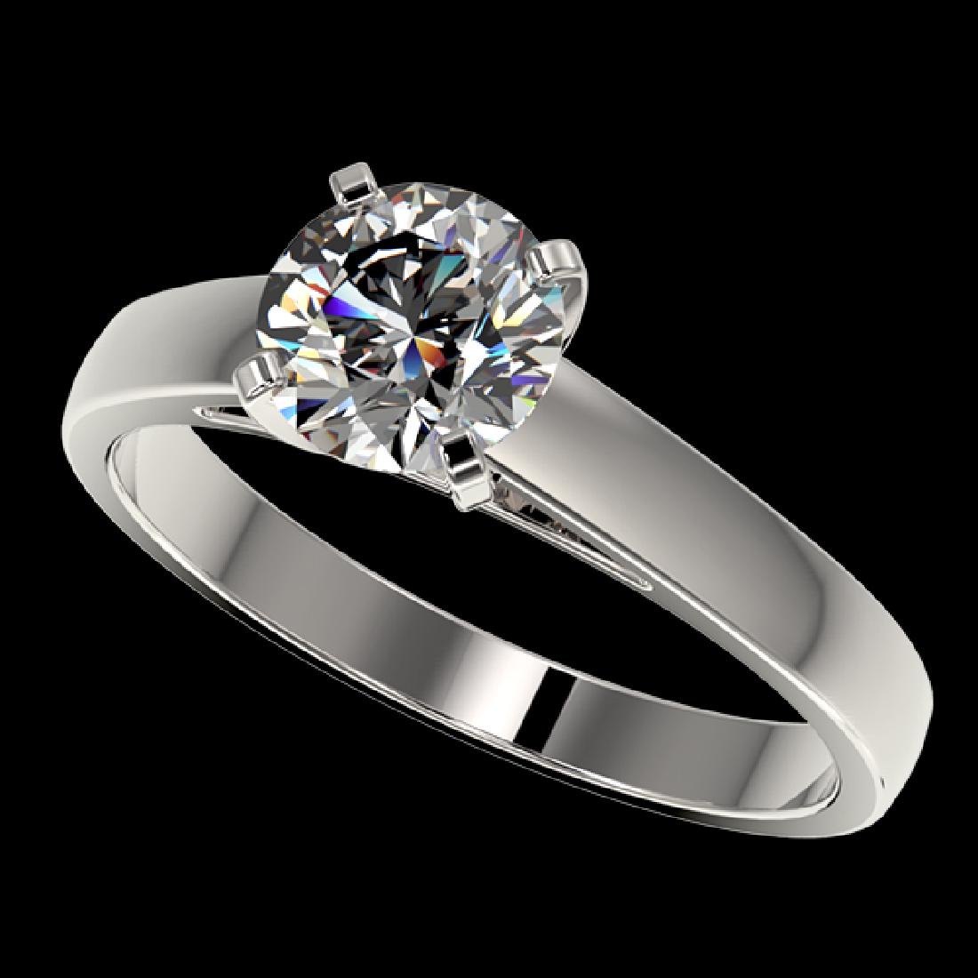 1.25 CTW Certified H-SI/I Quality Diamond Solitaire: REF-191M3H -33000 ---- 1.25 CTW Certified H-SI/I Quality Diamond Solitaire Engagement Ring 10K White Gold ---- Luxury Designer Brand Ring Appraised at $14,050 Certificate Number US33000 10k White gold