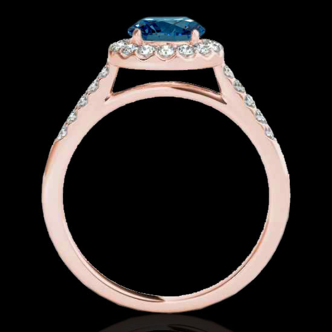 2 CTW SI Certified Fancy Blue Diamond Solitaire Halo: REF-254M5H -33496 ---- 2 CTW Si Certified Fancy Blue Diamond Solitaire Halo Ring 10K Rose Gold ---- Luxury Designer Brand Ring Appraised at $16,800 Certificate Number US33496 10k Rose gold, Ring Size 