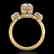 3 CTW VS/SI Diamond Solitaire Art Deco 3 Stone Ring 18K