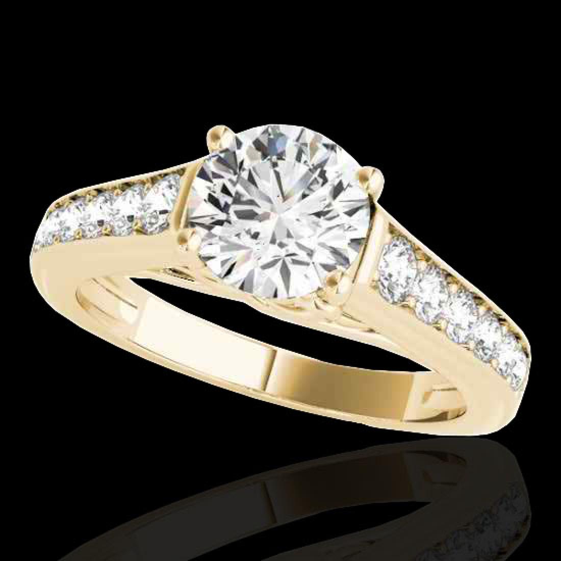 1.5 CTW H-SI/I Certified Diamond Solitaire Ring 10K: REF-272K8W -34900 ---- 1.5 CTW H-SI/I Certified Diamond Solitaire Ring 10K Yellow Gold ---- Luxury Designer Brand Ring Appraised at $16,500 Certificate Number US34900 10k Yellow gold, Ring Size is 7, 