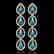 11.2 CTW London Topaz & Diamond Halo Earrings 10K