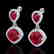 7 CTW Ruby & Micro Pave VS/SI Diamond Earrings Designer