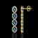 6.28 CTW London Topaz & Diamond Halo Earrings 10K - 2