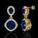 7 CTW Sapphire & Micro Pave VS/SI Diamond Earrings - 2