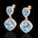 7 CTW Sky Blue Topaz & Micro VS/SI Diamond Earrings