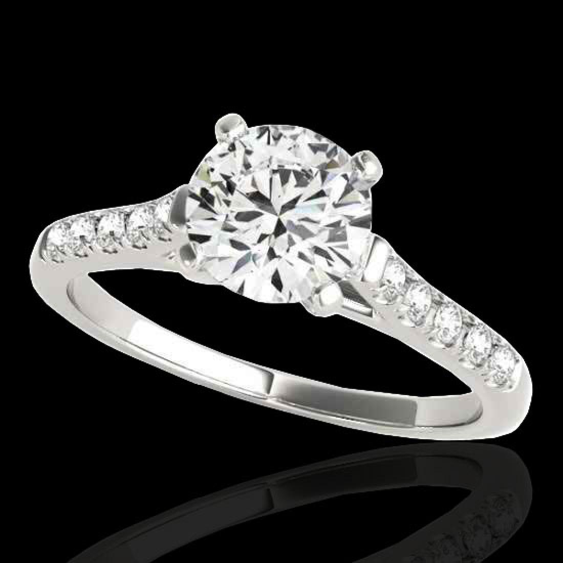 1.2 CTW H-SI/I Certified Diamond Solitaire Ring 10K: REF-145W3F -34970 ---- 1.2 CTW H-SI/I Certified Diamond Solitaire Ring 10K White Gold ---- Luxury Designer Brand Ring Appraised at $8,000 Certificate Number US34970 10k White gold, Ring Size is 7, Rin