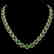64.01 CTW Emerald & Diamond Halo Necklace 10K Yellow