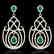 6.40 CTW Emerald & Micro Pave VS/SI Diamond Earrings - 2