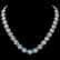 41.6 CTW Sky Topaz & Diamond Halo Necklace 10K White