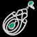 6.40 CTW Emerald & Micro Pave VS/SI Diamond Earrings