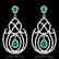 6.40 CTW Emerald & Micro Pave VS/SI Diamond Earrings - 2