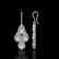 5.22 CTW Pear Diamond Designer Earrings 18K White Gold - 2